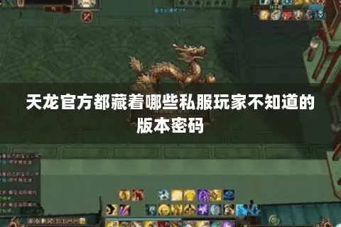 天龙官方都藏着哪些私服玩家不知道的版本密码 天龙官方都藏着哪些私服玩家不知道的版本密码