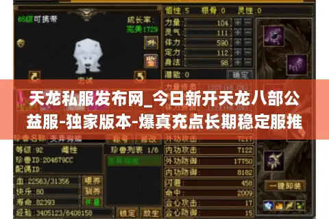 天龙私服发布网_今日新开天龙八部公益服-独家版本-爆真充点长期稳定服推荐