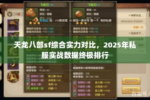 天龙八部sf综合实力对比,2025年私服实战数据终极排行 天龙八部sf综合实力对比,2025年私服实战数据终极排行