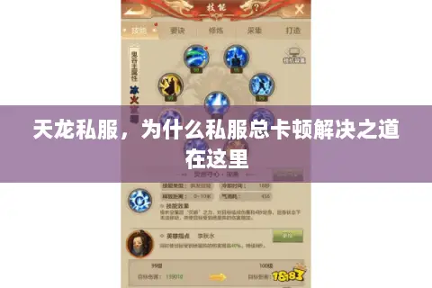 天龙私服,为什么私服总卡顿解决之道在这里 天龙私服,为什么私服总卡顿解决之道在这里
