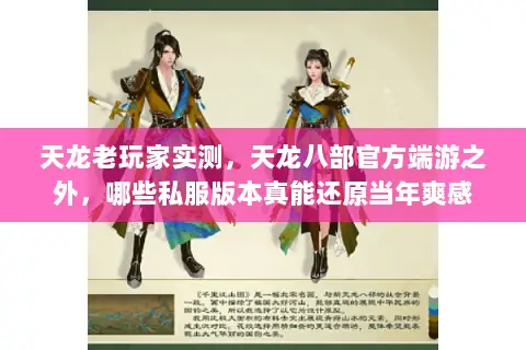 天龙老玩家实测,天龙八部官方端游之外,哪些私服版本真能还原当年爽感 天龙老玩家实测,天龙八部官方端游之外,哪些私服版本真能还原当年爽感