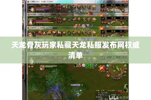 天龙骨灰玩家私藏天龙私服发布网权威清单 天龙骨灰玩家私藏天龙私服发布网权威清单