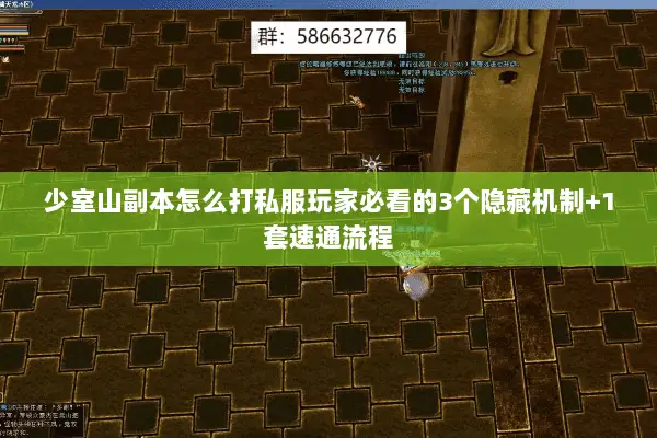 少室山副本怎么打私服玩家必看的3个隐藏机制+1套速通流程