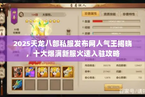 2025天龙八部私服发布网人气王揭晓，十大爆满新服火速入驻攻略