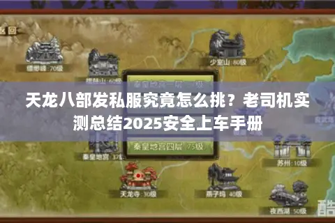 天龙八部发私服究竟怎么挑?老司机实测总结2025安全上车手册 天龙八部发私服究竟怎么挑?老司机实测总结2025安全上车手册
