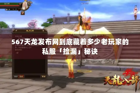567天龙发布网到底藏着多少老玩家的私服「捡漏」秘诀 567天龙发布网到底藏着多少老玩家的私服「捡漏」秘诀