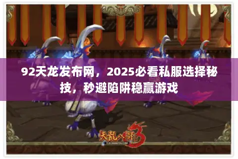 92天龙发布网,2025必看私服选择秘技,秒避陷阱稳赢游戏 92天龙发布网,2025必看私服选择秘技,秒避陷阱稳赢游戏