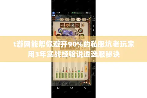 t游网能帮你避开90%的私服坑老玩家用3年实战经验说透选服秘诀 t游网能帮你避开90%的私服坑老玩家用3年实战经验说透选服秘诀