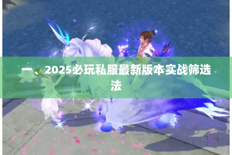 一、2025必玩私服最新版本实战筛选法 一、2025必玩私服最新版本实战筛选法