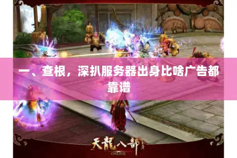 一、查根,深扒服务器出身比啥广告都靠谱 一、查根,深扒服务器出身比啥广告都靠谱
