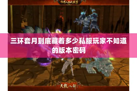 三环套月到底藏着多少私服玩家不知道的版本密码