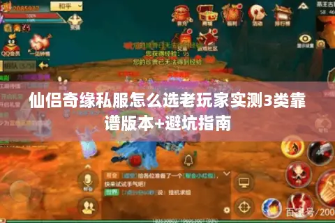 仙侣奇缘私服怎么选老玩家实测3类靠谱版本+避坑指南
