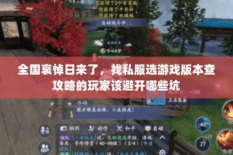 全国哀悼日来了,找私服选游戏版本查攻略的玩家该避开哪些坑 全国哀悼日来了,找私服选游戏版本查攻略的玩家该避开哪些坑