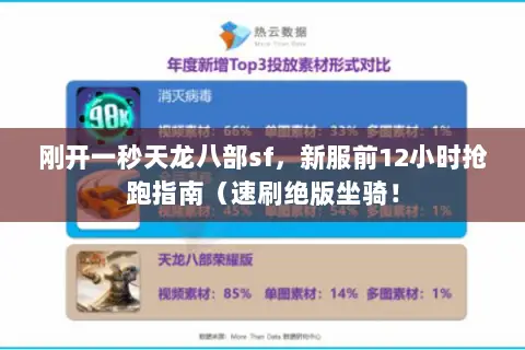 刚开一秒天龙八部sf，新服前12小时抢跑指南（速刷绝版坐骑！