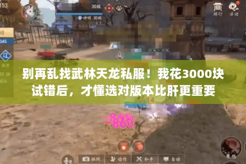 别再乱找武林天龙私服!我花3000块试错后,才懂选对版本比肝更重要 别再乱找武林天龙私服!我花3000块试错后,才懂选对版本比肝更重要