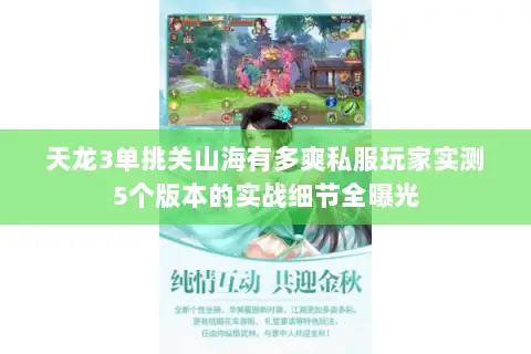 天龙3单挑关山海有多爽私服玩家实测5个版本的实战细节全曝光