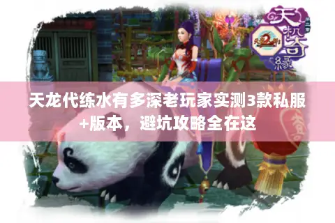 天龙代练水有多深老玩家实测3款私服+版本，避坑攻略全在这