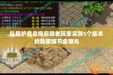 私服护肩总拖后腿老玩家实测5个版本的隐藏细节全曝光 私服护肩总拖后腿老玩家实测5个版本的隐藏细节全曝光