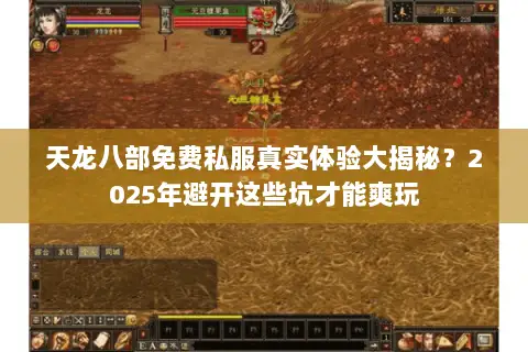天龙八部免费私服真实体验大揭秘？2025年避开这些坑才能爽玩