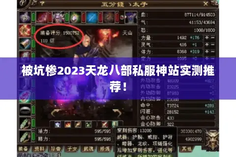 被坑惨2023天龙八部私服神站实测推荐！