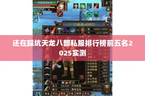 还在踩坑天龙八部私服排行榜前五名2025实测