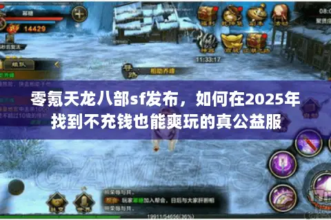 零氪天龙八部sf发布，如何在2025年找到不充钱也能爽玩的真公益服
