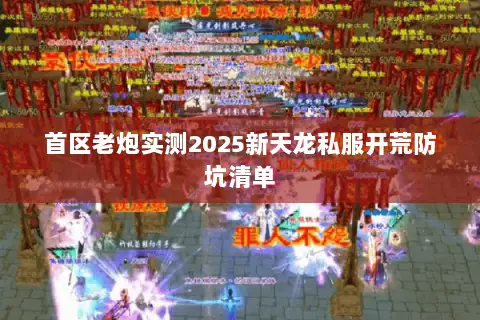 首区老炮实测2025新天龙私服开荒防坑清单