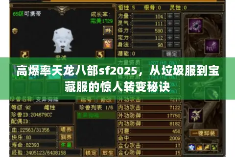 高爆率天龙八部sf2025,从垃圾服到宝藏服的惊人转变秘诀 高爆率天龙八部sf2025,从垃圾服到宝藏服的惊人转变秘诀