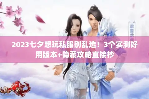 2023七夕想玩私服别乱选!3个实测好用版本+隐藏攻略直接抄 2023七夕想玩私服别乱选!3个实测好用版本+隐藏攻略直接抄