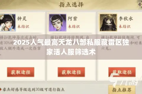 2025人气最高天龙八部私服藏雷区独家活人服筛选术