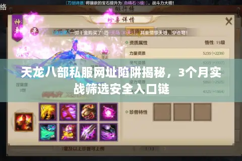 天龙八部私服网址陷阱揭秘，3个月实战筛选安全入口链