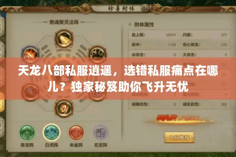天龙八部私服逍遥,选错私服痛点在哪儿?独家秘笈助你飞升无忧 天龙八部私服逍遥,选错私服痛点在哪儿?独家秘笈助你飞升无忧