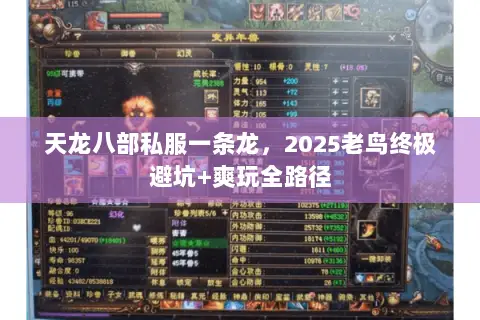 天龙八部私服一条龙,2025老鸟终极避坑+爽玩全路径 天龙八部私服一条龙,2025老鸟终极避坑+爽玩全路径