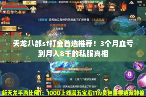 天龙八部sf打金首选推荐!3个月血亏到月入8千的私服真相 天龙八部sf打金首选推荐!3个月血亏到月入8千的私服真相