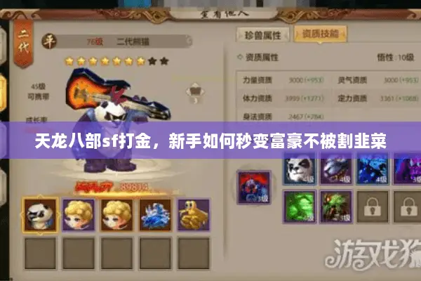 天龙八部sf打金,新手如何秒变富豪不被割韭菜 天龙八部sf打金,新手如何秒变富豪不被割韭菜
