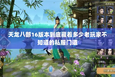 天龙八部16版本到底藏着多少老玩家不知道的私服门道 天龙八部16版本到底藏着多少老玩家不知道的私服门道