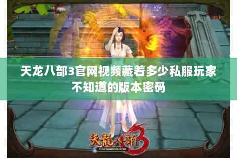 天龙八部3官网视频藏着多少私服玩家不知道的版本密码 天龙八部3官网视频藏着多少私服玩家不知道的版本密码