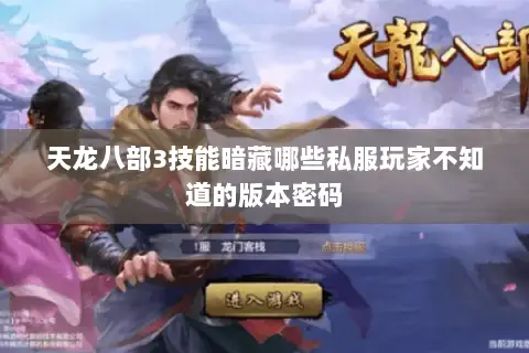 天龙八部3技能暗藏哪些私服玩家不知道的版本密码 天龙八部3技能暗藏哪些私服玩家不知道的版本密码