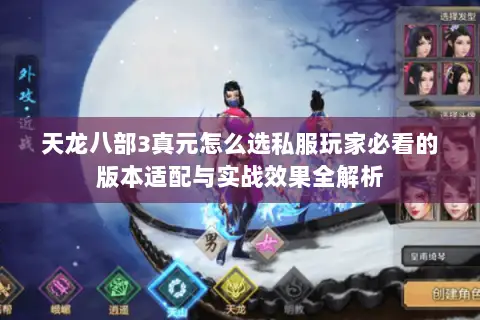 天龙八部3真元怎么选私服玩家必看的版本适配与实战效果全解析 天龙八部3真元怎么选私服玩家必看的版本适配与实战效果全解析