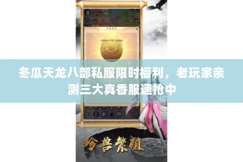 冬瓜天龙八部私服限时福利，老玩家亲测三大真香服速抢中