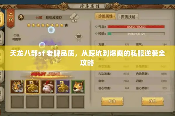 天龙八部sf 老牌品质，从踩坑到爆爽的私服逆袭全攻略