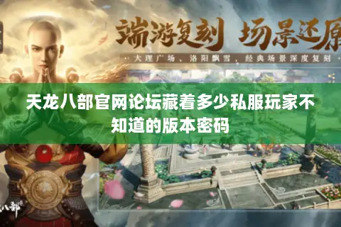 天龙八部官网论坛藏着多少私服玩家不知道的版本密码 天龙八部官网论坛藏着多少私服玩家不知道的版本密码