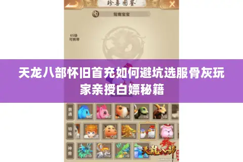 天龙八部怀旧首充如何避坑选服骨灰玩家亲授白嫖秘籍 天龙八部怀旧首充如何避坑选服骨灰玩家亲授白嫖秘籍