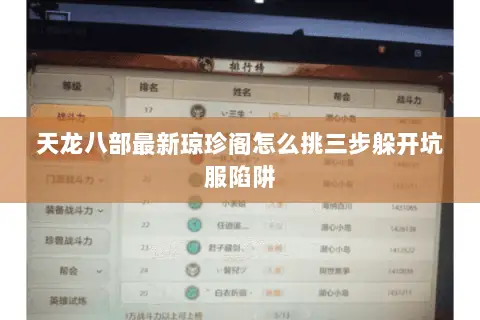 天龙八部最新琼珍阁怎么挑三步躲开坑服陷阱 天龙八部最新琼珍阁怎么挑三步躲开坑服陷阱