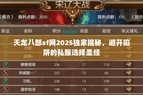 天龙八部sf网2025独家揭秘,避开陷阱的私服选择圣经 天龙八部sf网2025独家揭秘,避开陷阱的私服选择圣经