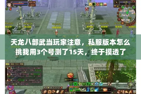 天龙八部武当玩家注意,私服版本怎么挑我用3个号测了15天,终于摸透了 天龙八部武当玩家注意,私服版本怎么挑我用3个号测了15天,终于摸透了