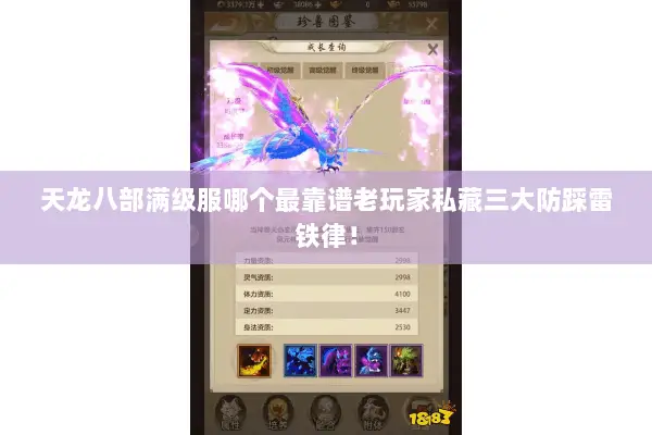 天龙八部满级服哪个最靠谱老玩家私藏三大防踩雷铁律! 天龙八部满级服哪个最靠谱老玩家私藏三大防踩雷铁律!