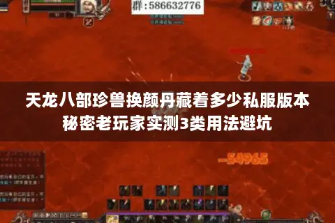 天龙八部珍兽换颜丹藏着多少私服版本秘密老玩家实测3类用法避坑 天龙八部珍兽换颜丹藏着多少私服版本秘密老玩家实测3类用法避坑