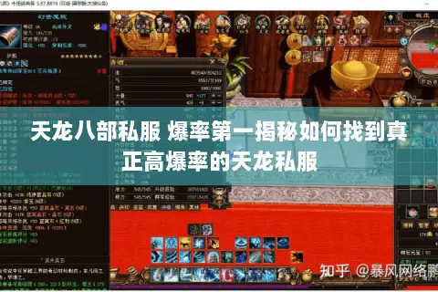 天龙八部私服 爆率第一揭秘如何找到真正高爆率的天龙私服 天龙八部私服 爆率第一揭秘如何找到真正高爆率的天龙私服