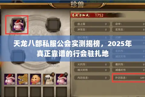 天龙八部私服公会实测揭榜,2025年真正靠谱的行会驻扎地 天龙八部私服公会实测揭榜,2025年真正靠谱的行会驻扎地